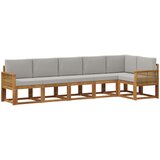 vidaXL Zunanja garnitura za sedenje 6 pcs Naravna in svetlo siva, (5000282046) | Shoptok.si
