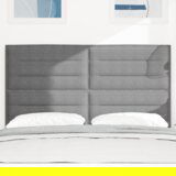  LED lučka za posteljo, svetlo siva, 72 cm, iz kordurojskega blaga, (22052659) | Shoptok.si