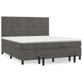  Krevet s oprugama i madracem tamnosivi 160x200 cm baršunasti | shoptok.hr