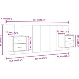  Uzglavlje za krevet s ormarićima boja hrasta konstruirano drvo | shoptok.hr