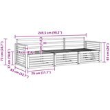  Set vanjskih sofa 3 kom. Prirodna Čvrsto drvo akacije | shoptok.hr