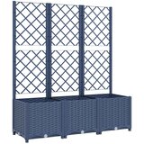  Vrtna sadilica s rešetkom plava siva 120 x 40 x 136 cm PP | Eponuda.ba