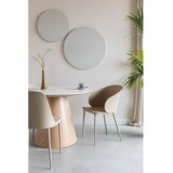 White Label Okrogla jedilna miza s kamnito mizno ploščo ø 115 cm Almira – | Shoptok.si
