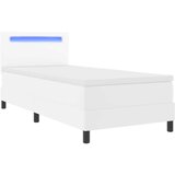  Krevet s opruga kutije Bijelo 90 x 190 cm Umjetna koža | shoptok.hr