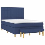  Krevet s oprugama i madracem plavi 140 x 190 cm od tkanine | shoptok.hr