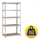 SITONIA Polica Metal medijapan 180x90x35cm, 5x175kg