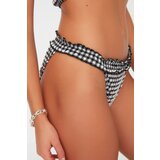 Trendyol Black Gingham Textured Bikini Bottoms | shoptok.hr