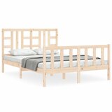 Maison Chic Posteljni okvir - Dvoposteljna postelja - Zakonska postelja brez vzmetnice 140x190 cm trdna borovina-J10723, (21774949) | Shoptok.si