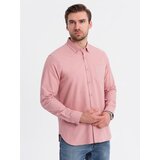 Ombre Men's REGULAR FIT cotton shirt with pocket - pink | Eponuda.ba