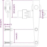 Komplet kliznih vrata ormarića 244 cm ugljični čelik | shoptok.hr