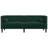  Trosjed Chesterfield s jastučićima tamnozeleni baršunasti | shoptok.hr