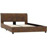  Posteljni okvir rjav iz umetnega semiš usnja 120x200 cm | Shoptok.si