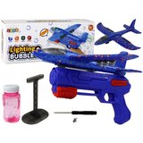  Pištolj s avionom i mjehurićima od sapunice Bubble Launcher - plavi | shoptok.hr