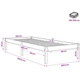  Okvir kreveta bez madraca voštano smeđi 100x200 cm od borovine | shoptok.hr