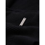 Ombre Men's ribbed sweater with buttons at the neckline - black | Shoptok.si