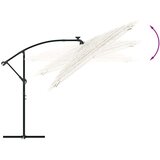  Vrtni suncobran s čeličnom šipkom bijeli 269x269x235 cm | shoptok.hr