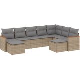  9-dijelni set vrtnih sofa s jastucima bež od poliratana | shoptok.hr
