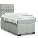 vidaXL spring krevet s madracem svjetlosivi 90x190 cm baršunasti | shoptok.hr
