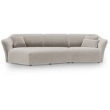 Cosmopolitan Design bež žametna kotna sedežna garnitura tokyo | Shoptok.si