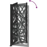  Vrtna vrata crna 100x200 cm čelična svjetlosna dizajna | shoptok.hr
