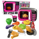  Microwave Toy For Kids Food 360 Rotation Lights Sounds Pink | Shoptok.si