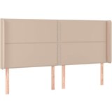  Uzglavlje s ušima boja cappuccina 183x16x118/128cm umjetna koža | shoptok.hr