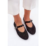 Boto Embellished Women's Ballerinas With Strap And Buckle Black Avirae | shoptok.hr