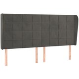 vidaXL Vzglavje z ušesi temno sivo 183x23x118/128 cm žamet, (20793544) Cene