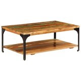  Stolić za kavu s policom od obnovljenog drva 100 x 60 x 35 cm | shoptok.hr
