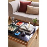 Hübsch Črna/v naravni barvi marmorna mizica 80x80 cm Raw – | Shoptok.si
