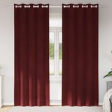  Zavjese za zamračivanje 2 pcs Vinska crvena 140 x 225 cm Baršun | shoptok.hr