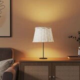 vidaXL Senčilo za svetilko belo Ø25x17 cm pleteno | Shoptok.si