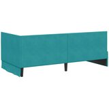  Kutni okvir kreveta s uzglavljem Tirkizna 90 cm x 190 cm Baršun | shoptok.hr