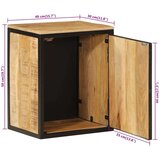 vidaXL Kopalniška omarica 40x30x50 cm trden mangov les in železo | Shoptok.si