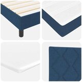  Postelja z vzmetnico z vzmetnico Modra 120 x 190 cm blago, (5000127902) | Shoptok.si