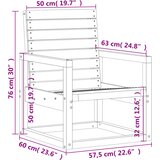  Vrtna stolica 57,5 x 63 x 76 cm od impregnirane borovine | shoptok.hr