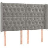  Uzglavlje svjetlosivo 163 x 16 x 118/128 cm baršunasto | shoptok.hr