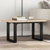 vidaXL Klubska mizica O okvir 80x50x40,5 cm trdna borovina lito železo Cene