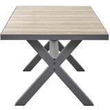 Bessagi Garden Vrtna Miza Fleur, Temno Siva, Barva Hrasta, 180x90 Cm | Shoptok.si