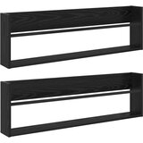  Polica za časopise s policom 2 pcs Crni hrast 100 x 12 x 30 cm | Eponuda.com