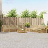  Set vanjskih sofa 9 kom. Bijela i bež Poliester 79 x 79 x 37 cm | shoptok.hr