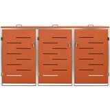  Spremište za tri kante za smeće 207 x 77,5 x 115 cm čelično | shoptok.hr