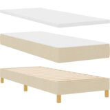  Krevet s oprugom s madracem u krem boji - 80x200 cm | shoptok.hr