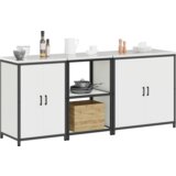 vidaXL Kuhinjski komplet za shranjevanje 3 pcs Bela 210 x 50 x 92 cm | Shoptok.si