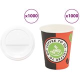  Papirnate šalice za kavu s poklopcem 1000 kom 8 oz 240 ml | shoptok.hr