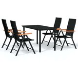  5-dijelni vrtni blagovaonski set crni | shoptok.hr