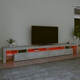TV ormarić s LED svjetlima siva boja betona 290x36,5x40 cm | Eponuda.com