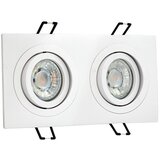 Mitea Lighting M206018 ugradna dupla svetiljka bela pravougaona | ePonuda.com