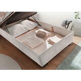 MID.YOU POSTELJA Z VZMETNICO 120 cm x 200 cm , tekstil, leseni material bež | Shoptok.si