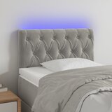  The Living Store LED posteljno vzglavje svetlo sivo 80x7x78/88 cm žamet - LED Vzglavje, (21445579) Cene